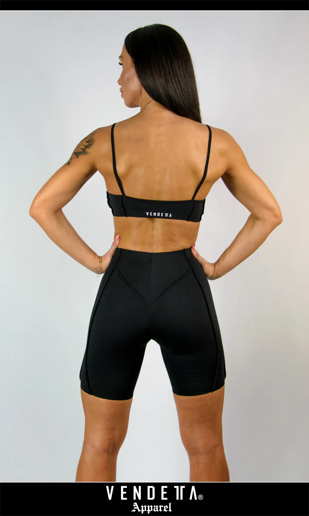 Kraťasy + Top Dámske Súprava / shorts + Top fashion / SET / Čierna / v1680 – Obrázok 4