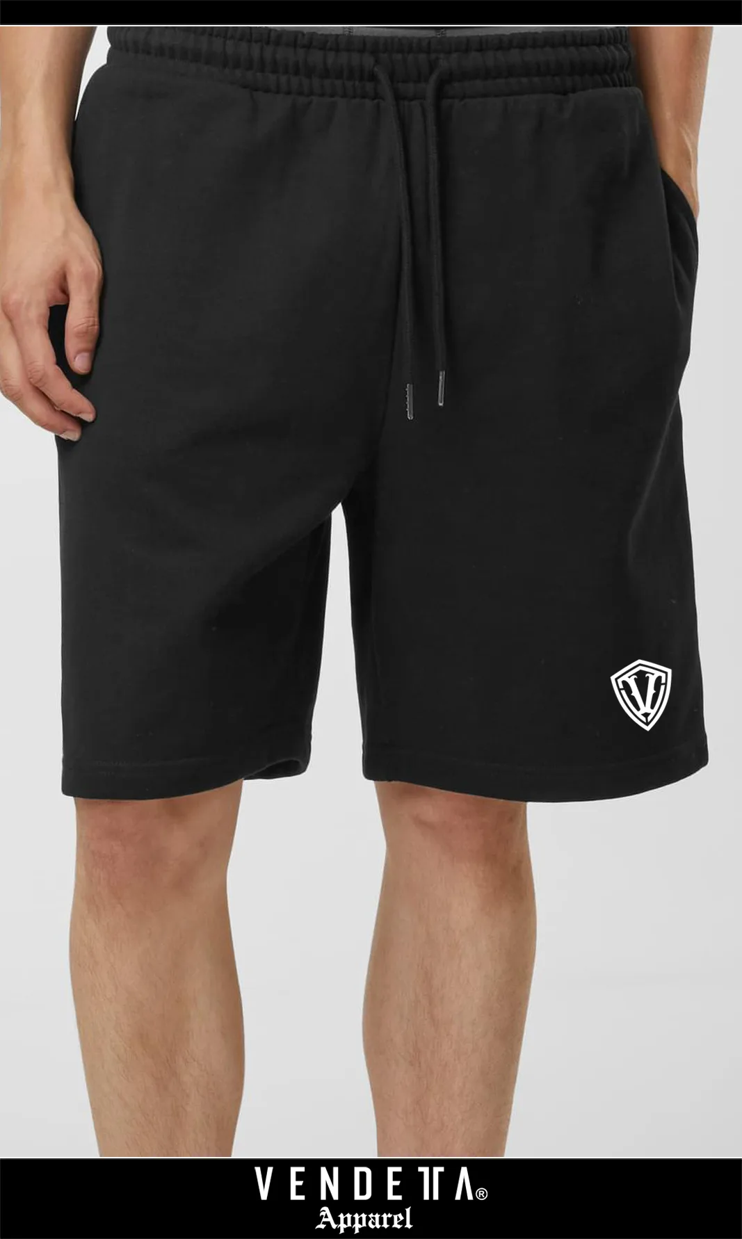 Kraťasy teplákové Muži / SHORTs HARD / Čierna / v1688 – Obrázok 2