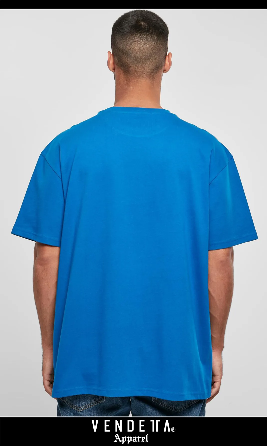 Tričko Pánske / T-shirt Oversize 1 / 3D Logo / Modrá / v1700 – Obrázok 3