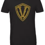 Tričko Pánske / T-Shirt Classic / Čierna - Zlatá / v1382