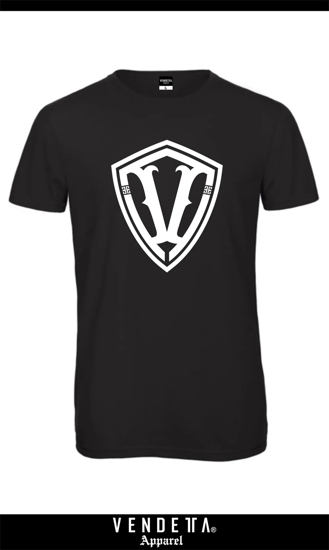 Tričko Pánske / T-Shirt Classic / Čierna - Biela / v1382 – Obrázok 1