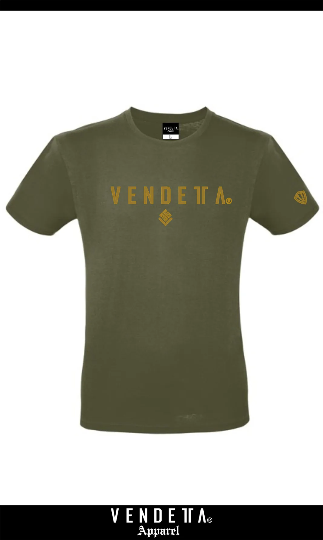 Tričko Pánske / T-Shirt Classic / Zelená - Khaki / v1649 – Obrázok 1