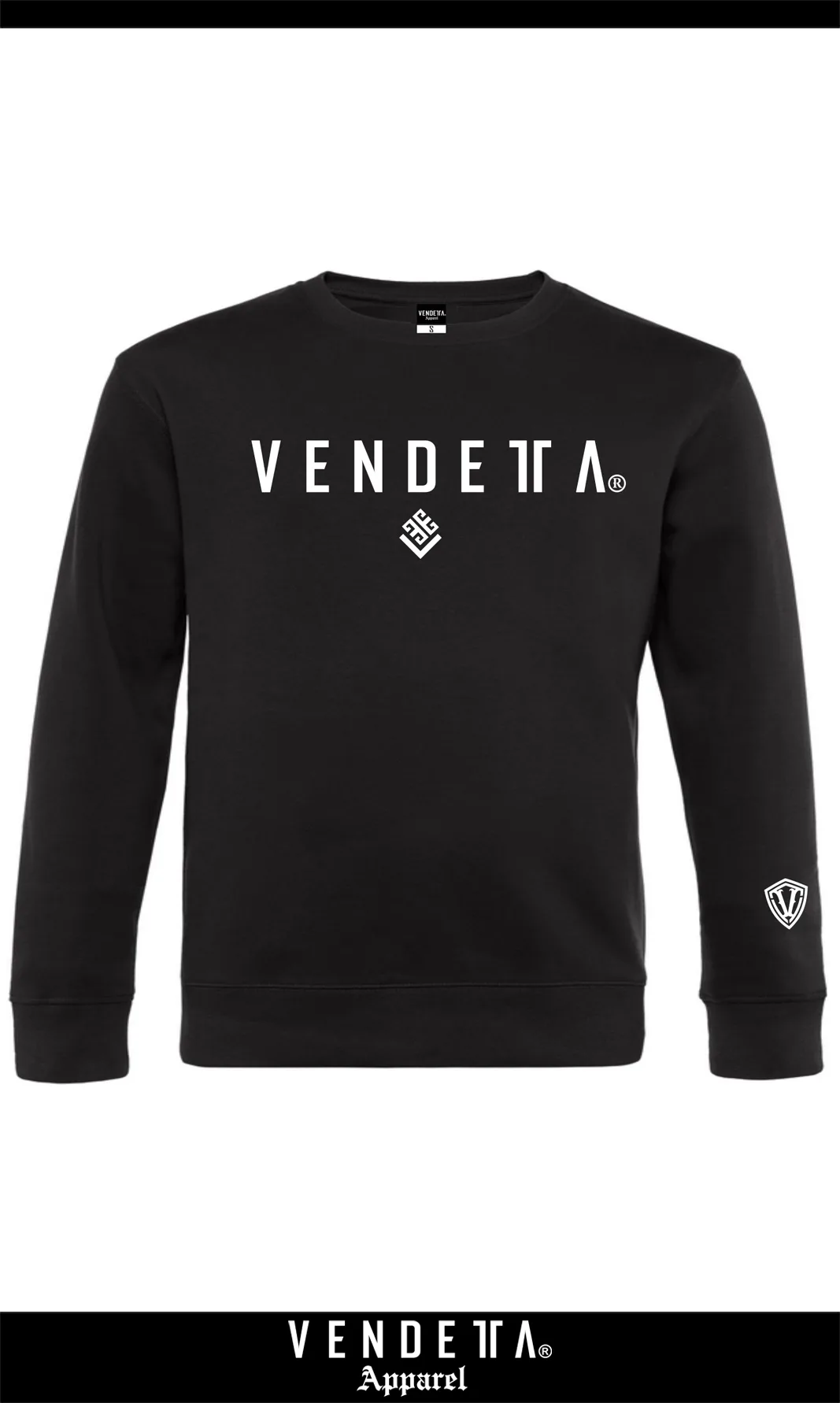 Mikina Pánska / CLASSIC sweatshirt / Čierna - Biela / v1658 – Obrázok 2