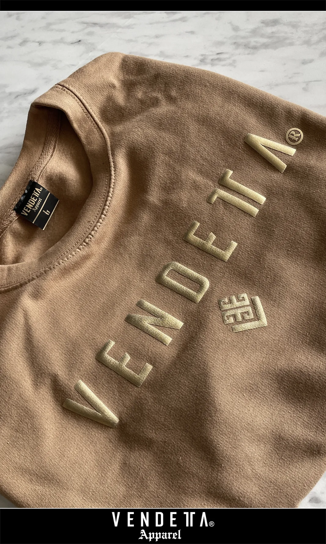 Mikina Dámska / CLASSIC sweatshirt / Hnedá - Zlatá / v1661 – Obrázok 2