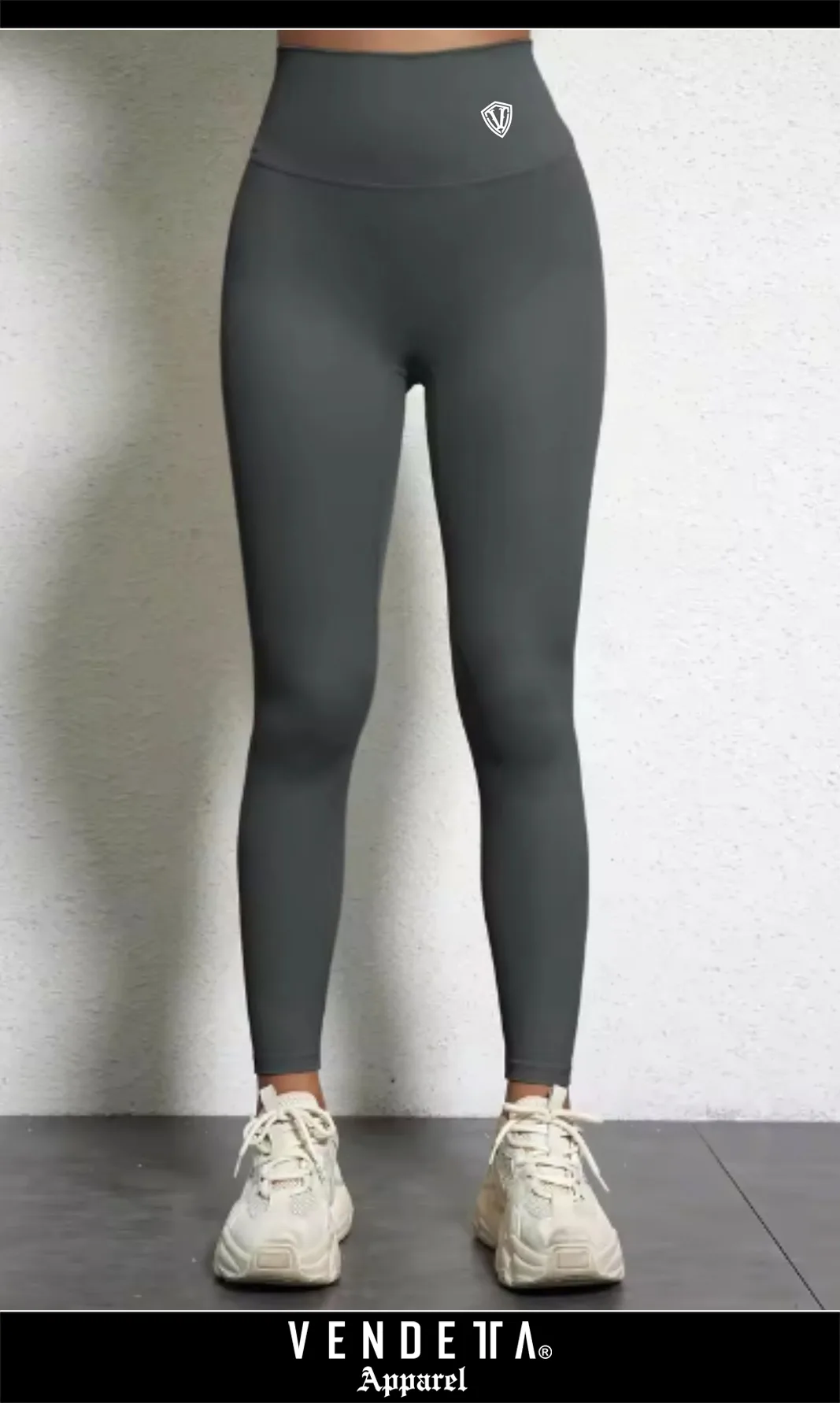 Legíny Bezšvové Dámsky / Vrecko / Classic Leggings / Šedá / v1687 – Obrázok 1