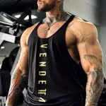 Tielko FIT Pánske / Tank Top men / Čierna-Zlatá / v1701