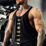 Tielko FIT Pánske / Tank Top men / Čierna-Zlatá / v1701