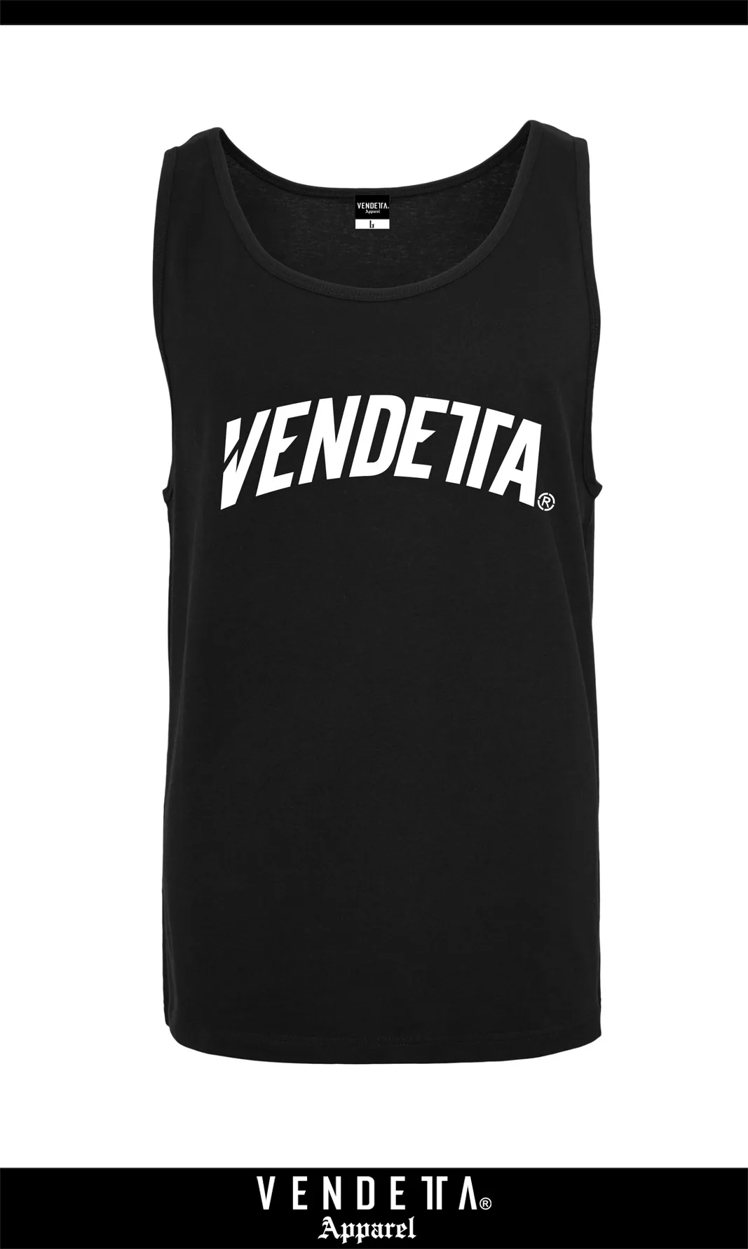 Tielko Oversize Pánske / Tank top / Čierna - Biela / v1705 – Obrázok 1