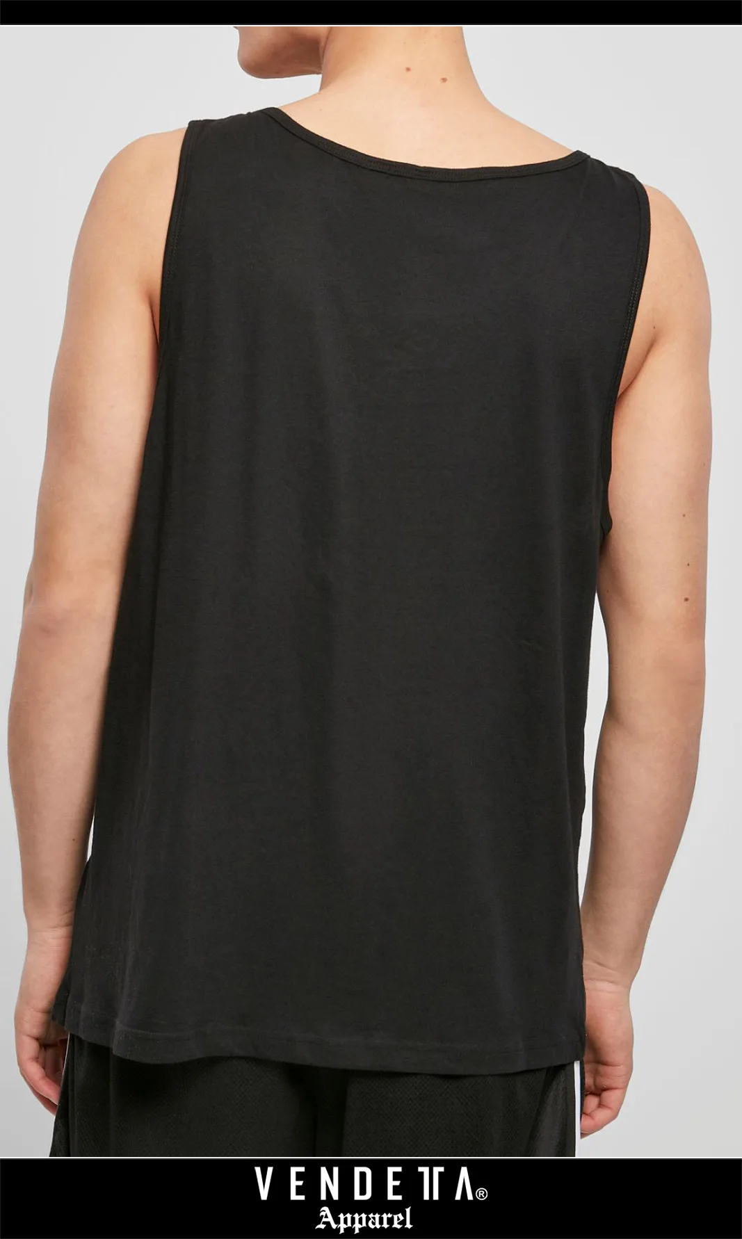 Tielko Oversize Pánske / Tank top / Čierna - Biela / v1705 – Obrázok 3