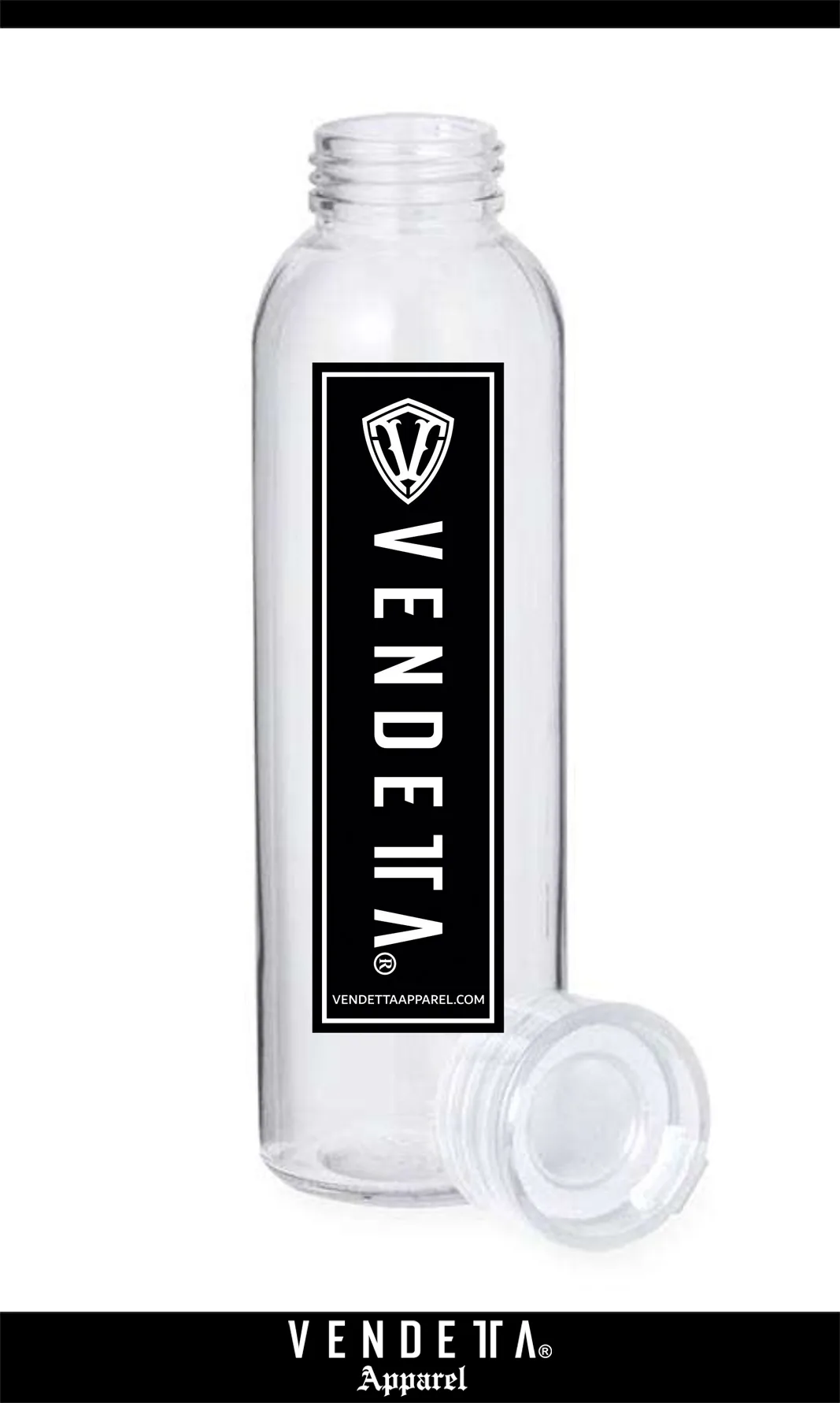 FLAŠKA Sklo + Neopren púzdro / Bottle Sport 500 ml / Červená / v1706 – Obrázok 2