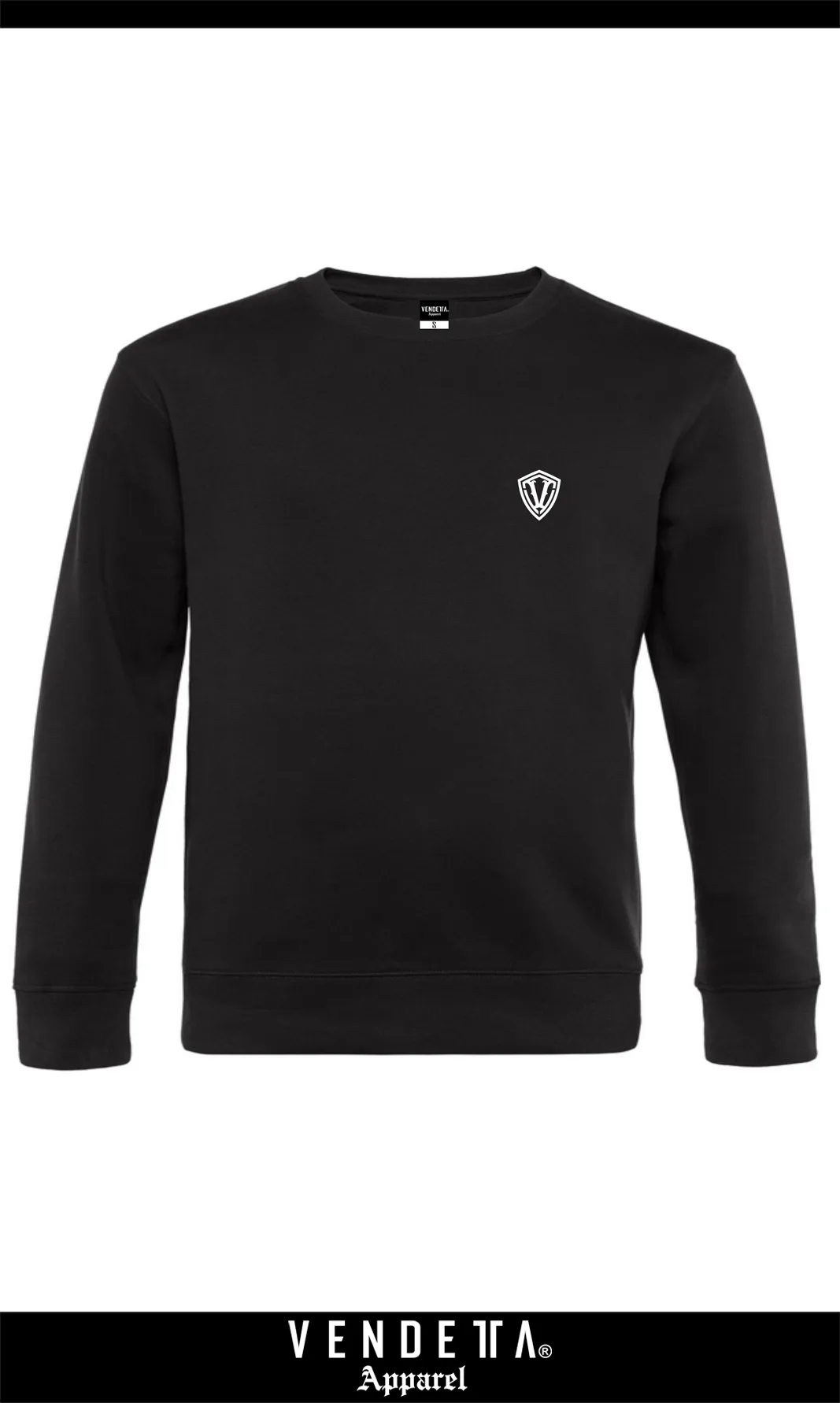 v1710 black-white__a Mikina Dámska / CLASSIC sweatshirt fitness / Čierna - Biela / v1710 – Obrázok 1