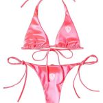 SET / PLAVKY DÁMSKE / SPODNÝ + VRCHNÝ DIEL / Women's swimwear / Ružová / v1711