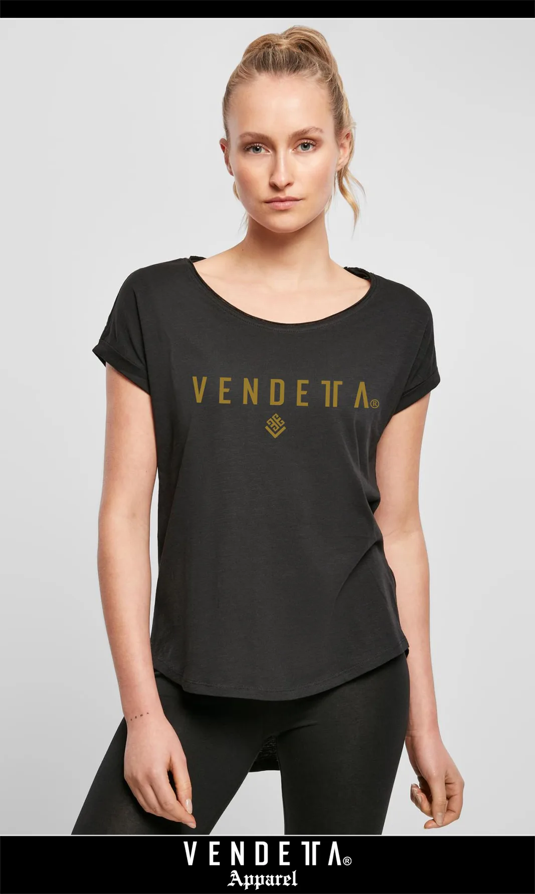 Tričko Dámske / Fashiom T-Shirt Long / Čierna / v1660 – Obrázok 1