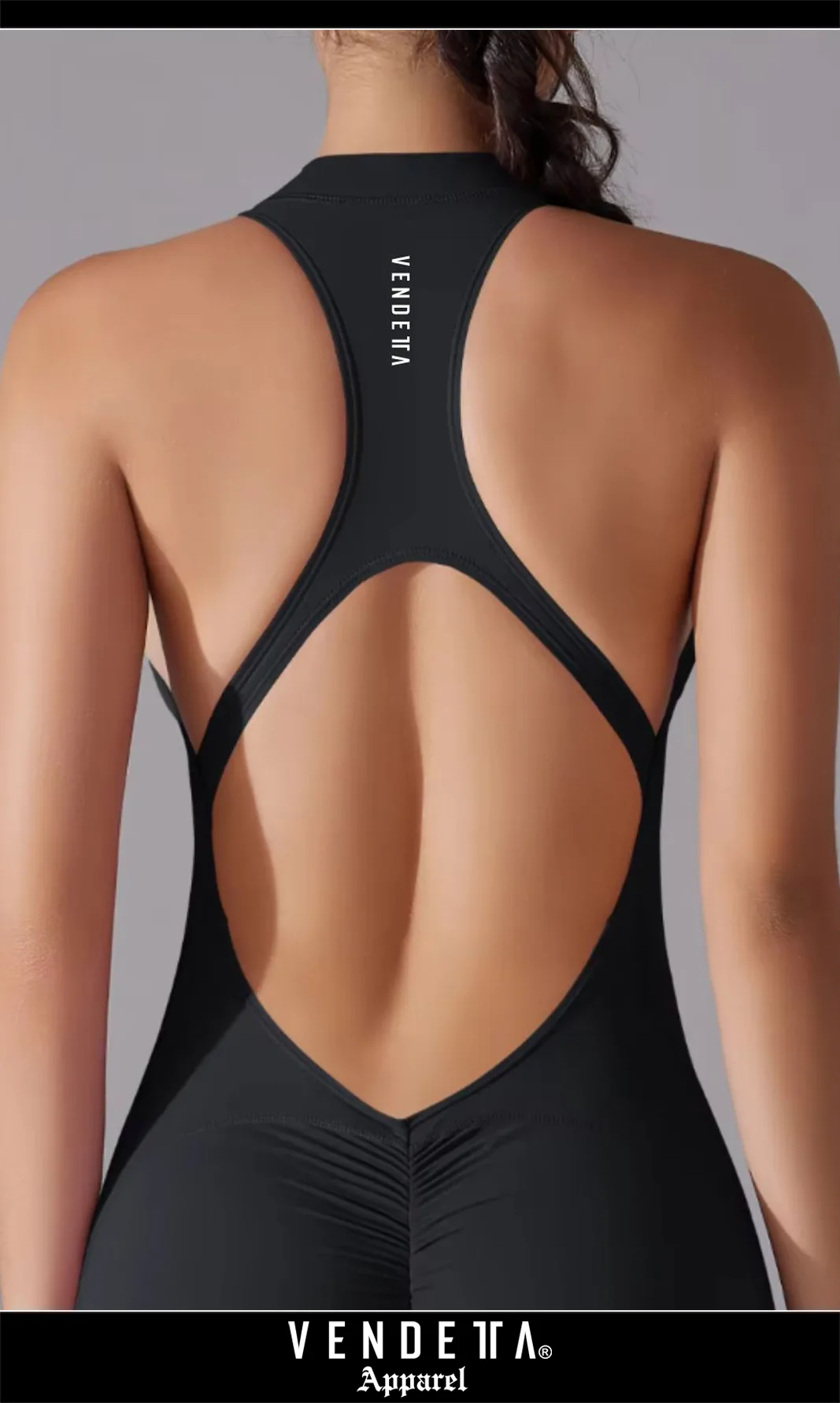 Overal Leginy na zips ženy / Overall leggings / Čierna / v1671 – Obrázok 3