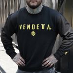 Mikina Pánska / CLASSIC sweatshirt / Čierna - Zlatá / v1658