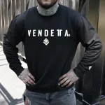 Mikina Pánska / CLASSIC sweatshirt / Čierna - Biela / v1658