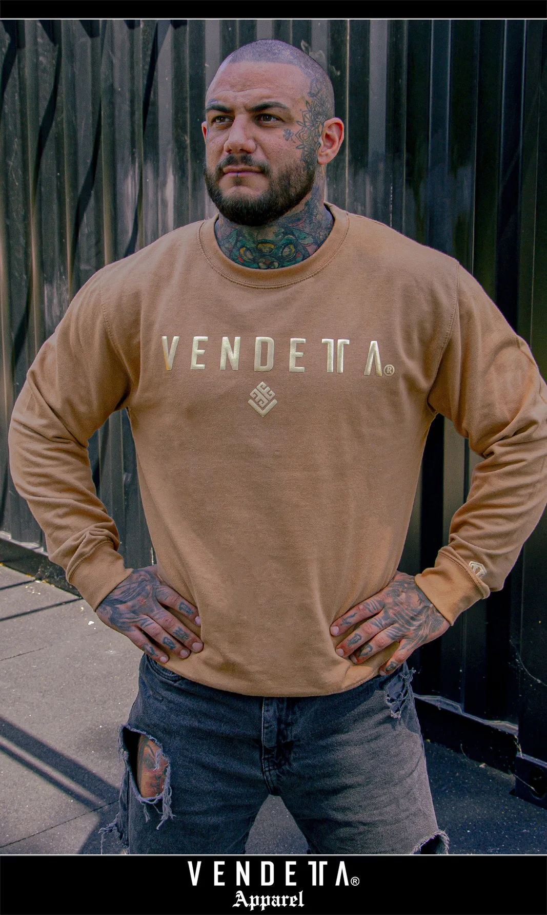 Mikina Pánska / CLASSIC sweatshirt / Hnedá - Caramel / v1658 – Obrázok 1