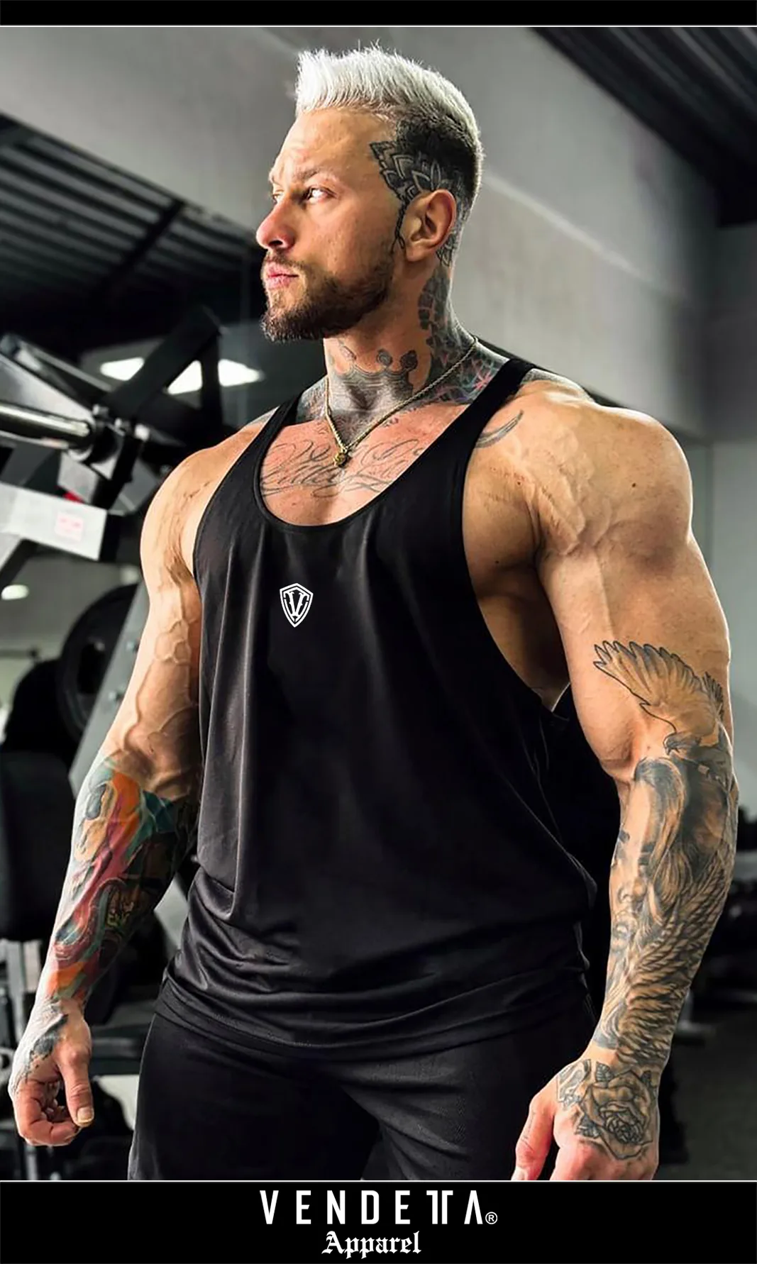 Tielko FIT Pánske / Tank Top men / Čierna / v1702 – Obrázok 1