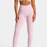 Legíny Bezšvové + Top - Súprava Dámska / Vysoký Pás / Seamless Leggings + TOP / SET / Ružová / v1729