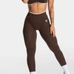 Legíny Bezšvové + Top - Súprava Dámska / Vysoký Pás / Seamless Leggings + TOP / SET / Hnedá / v1729