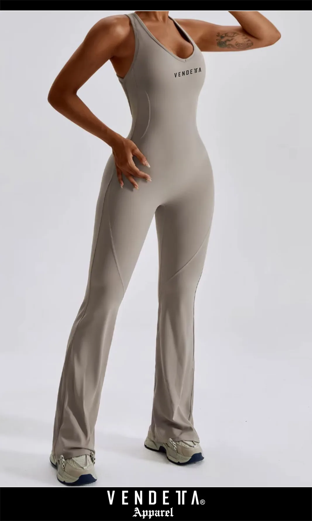 Overal Zvonový Leginy - Dámsky / Overall leggings Classic / Natural / v1732 – Obrázok 1