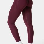 Legíny Bezšvové Dámske / Vysoký Pás / Seamless Leggings / SET / Bordová / v1736
