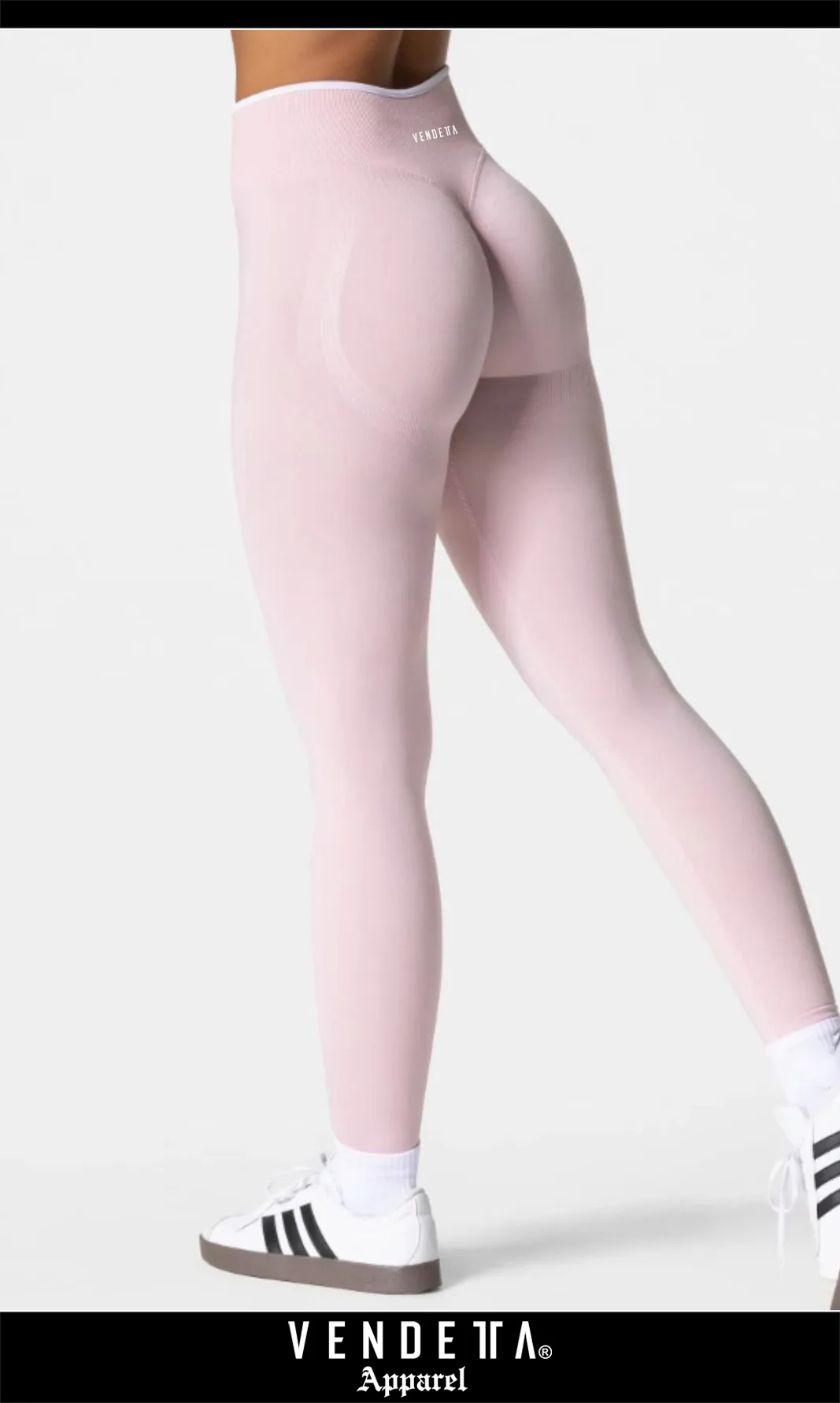 Legíny Bezšvové Dámske / Vysoký Pás / Seamless Leggings / SET / Ružová / v1736 – Obrázok 1