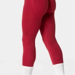 Legíny Bezšvové Dámske / Vysoký Pás / Seamless Leggings / SET / Červená / v1736