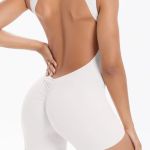 Overal Kraťasy - Dámsky / Overall shorts Push UP / Biela-Silver / v1740