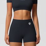 Kraťasy + Crop - Súprava Dámska / shorts + Crop SET / Čierna / v1744