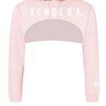 Mikina CROP s Kapucňou Dámska / Hoodie Oversize CROP 1 / Ružová / v1757