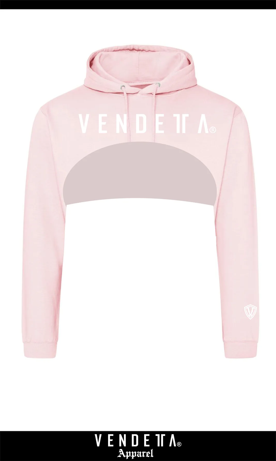 Mikina CROP s Kapucňou Dámska / Hoodie Oversize CROP 1 / Ružová / v1757 – Obrázok 1