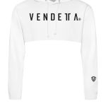 Mikina CROP s Kapucňou Dámska / Hoodie Oversize CROP 2 / Biela / v1758