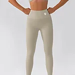 Leginy + Top - Súprava Dámska / leggings push up - Top SET / Hnedá - Béžová / v1752