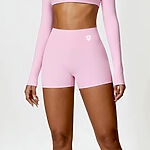 Kraťasy + Crop - Súprava Dámska / shorts push up - Crop SET / Ružová / v1755