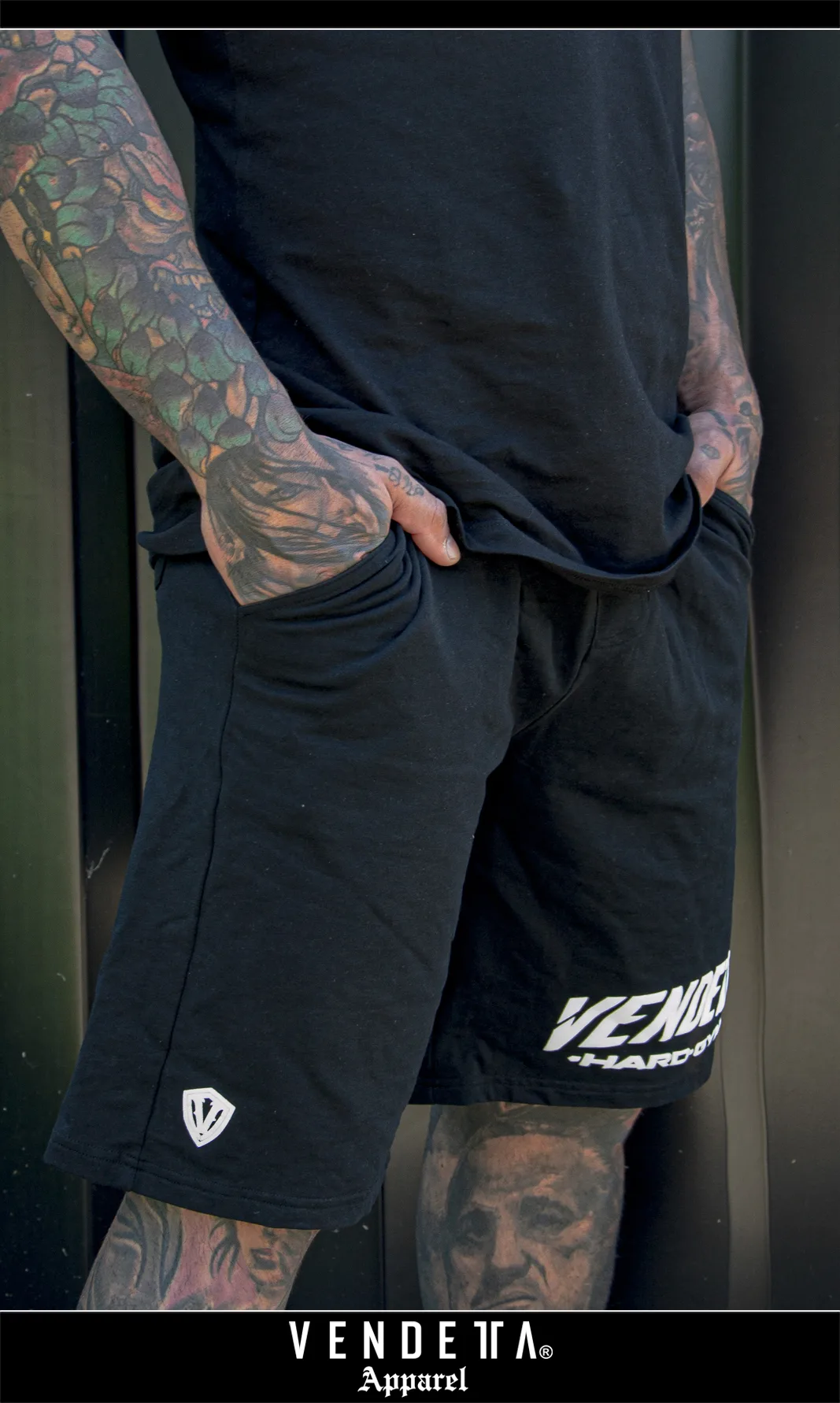 Kraťasy teplákové Muži /  MUSCLE SHORTs / Čierna / v1573 – Obrázok 4