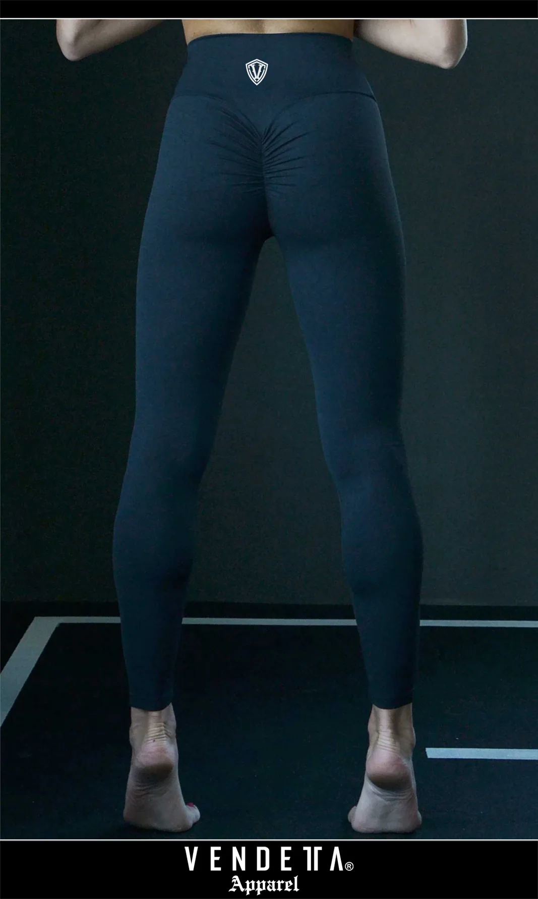 Legíny Dámsky / VA-Logo / Leggings Push-UP  / Čierna / v1766 – Obrázok 2