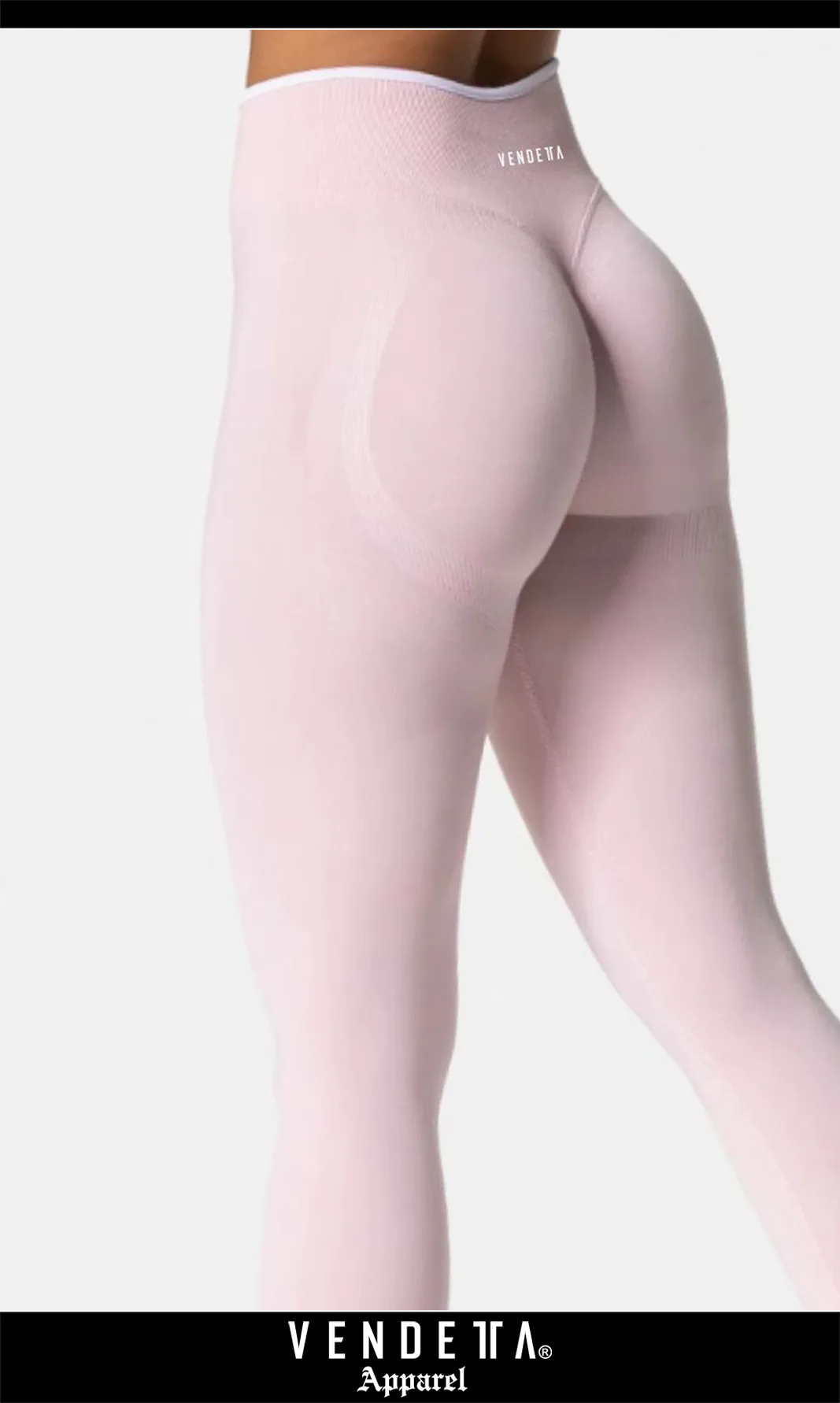 Legíny Bezšvové + Top - Súprava Dámska / Vysoký Pás / Seamless Leggings + TOP / SET / Ružová / v1729 – Obrázok 3