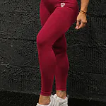 Legíny Bezšvové Dámske / Vysoký Pás / Seamless Leggings / SET / Červená / v1736